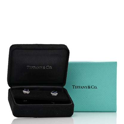 Tiffany Platinum Diamond Tanzanite Soleste Earrings 5 of 5