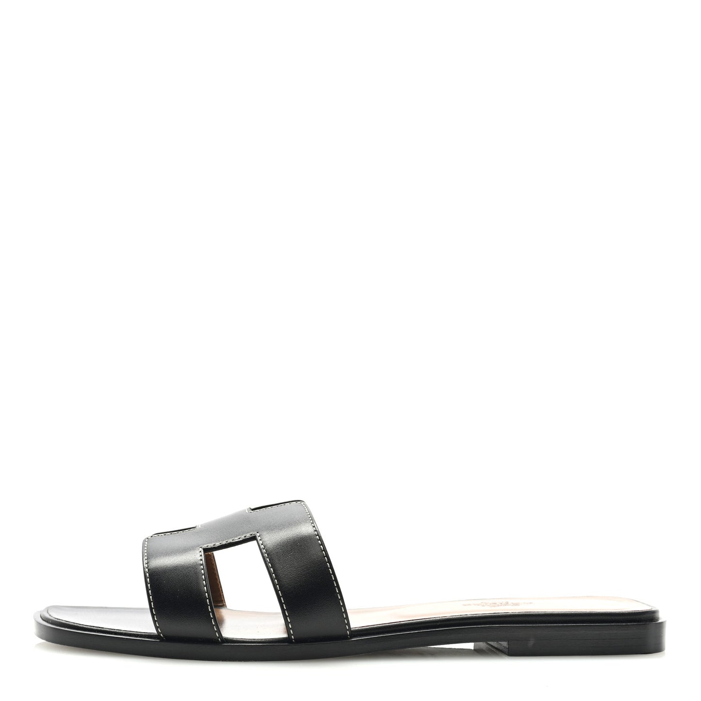 Box Calfskin Oran Sandals 39 Black