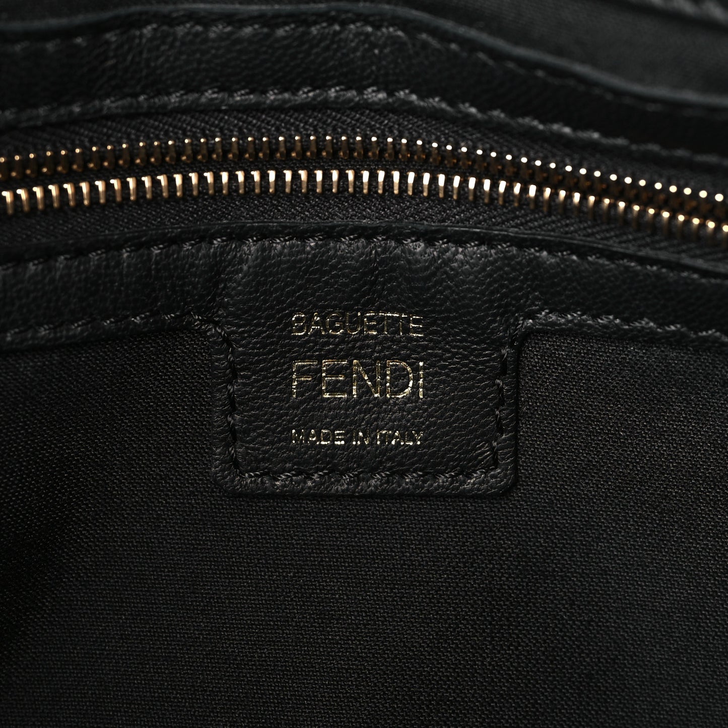 Nappa FF 1974 Embossed Baguette Black