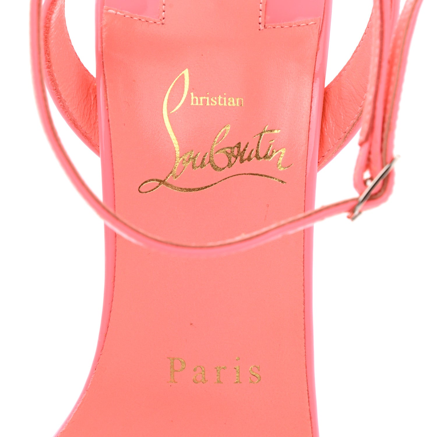 Christian Louboutin Patent Loubigirl 100 Sandals 37 Pink 7 of 8