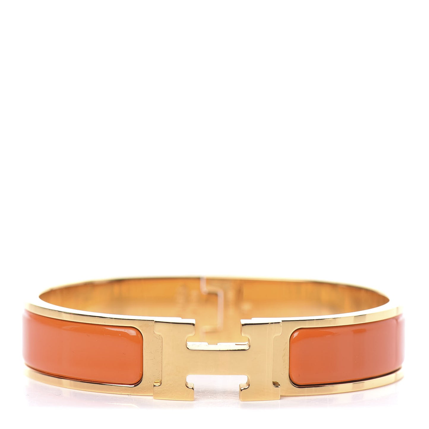 Enamel Narrow Clic Clac H Bracelet PM Orange