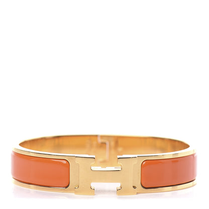 Hermes Enamel Narrow Clic Clac H Bracelet PM Orange 1 of 7