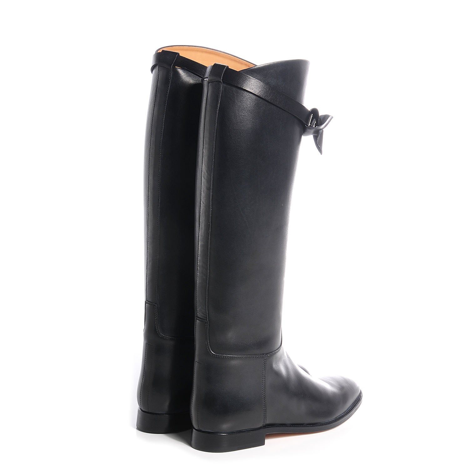 Hermes Box Calfskin Equestrian Jumping Boots 40.5 Black 8 of 13