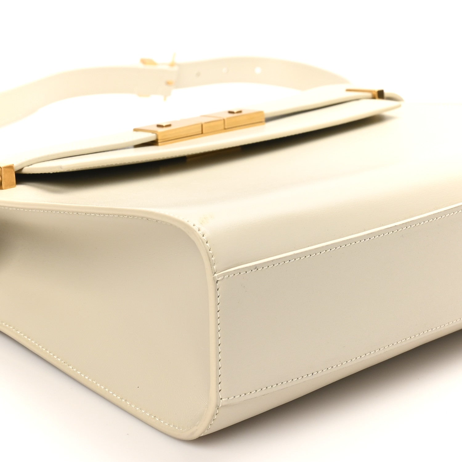 Saint Laurent Smooth Calfskin Manhattan Shoulder Bag Crema Soft 9 of 10