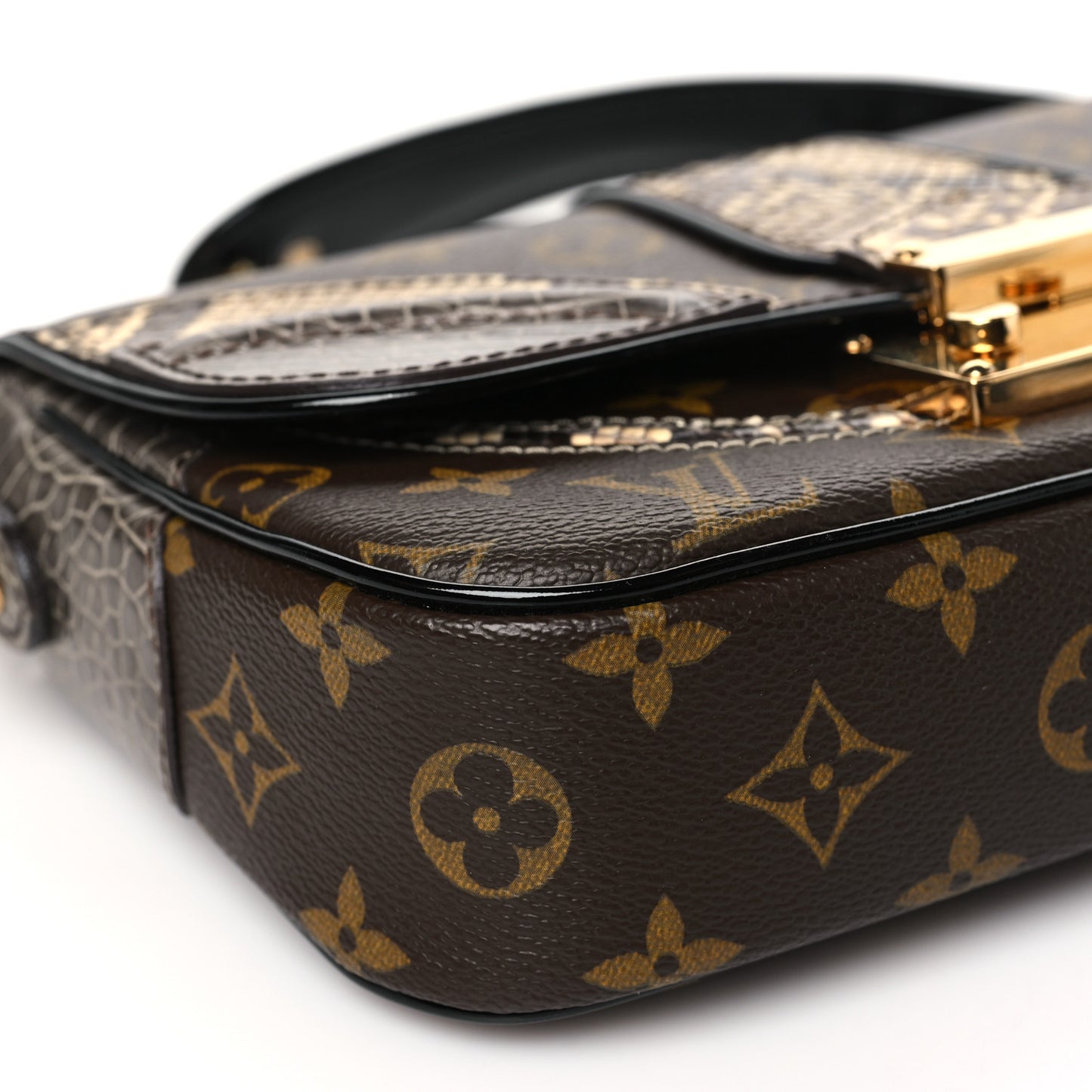 Monogram Snakeskin Alligator Monogramissime Pochette Gris