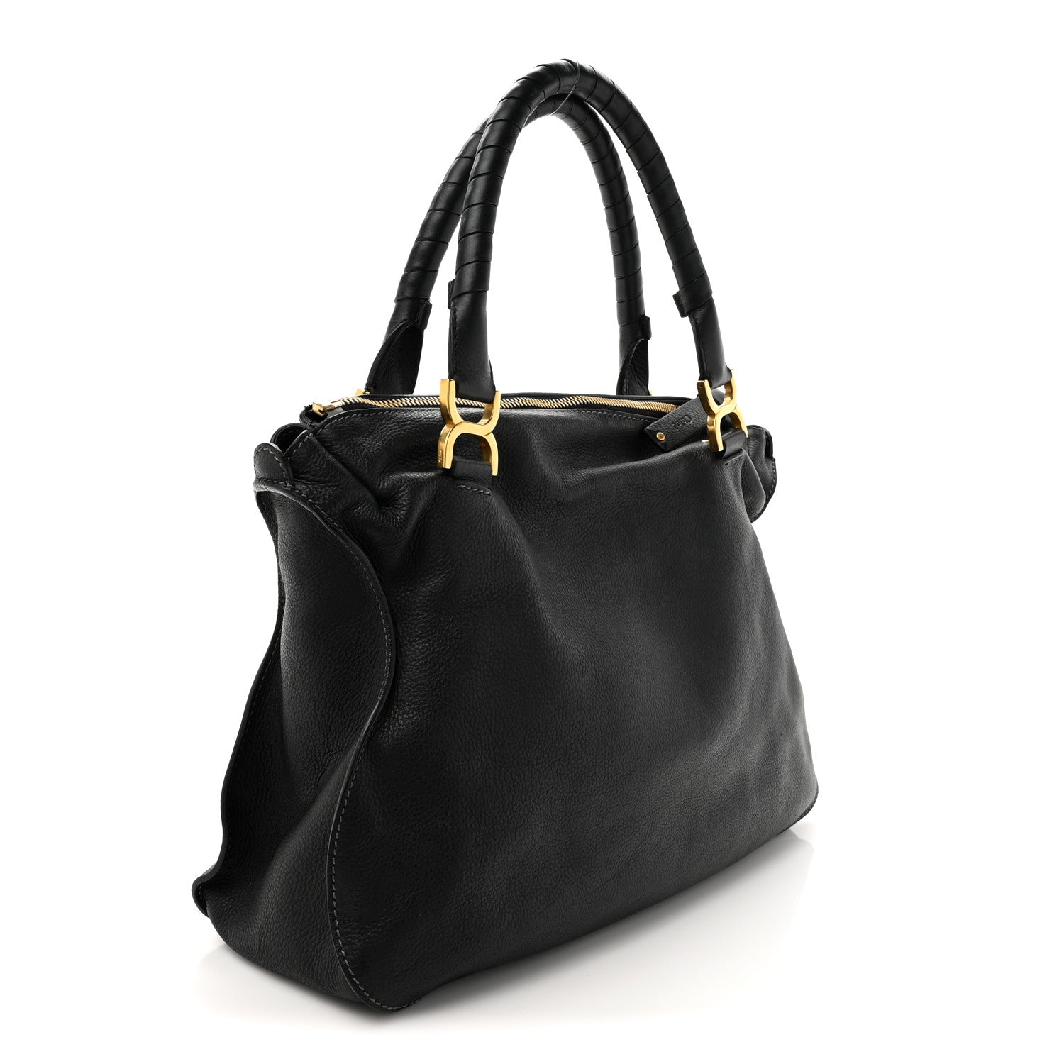 Chloe Calfskin Large Marcie Satchel Black 3 of 11