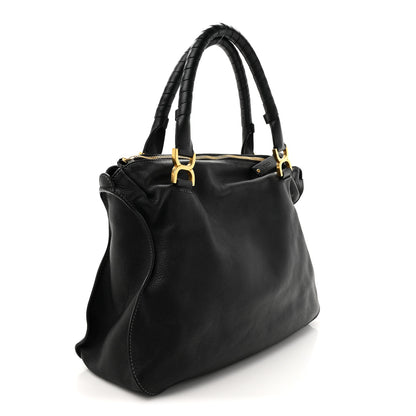 Chloe Calfskin Large Marcie Satchel Black 3 of 11
