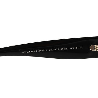 Chanel Acetate Polarized Oval CC Sunglasses 5469-B-A Black 5 of 8