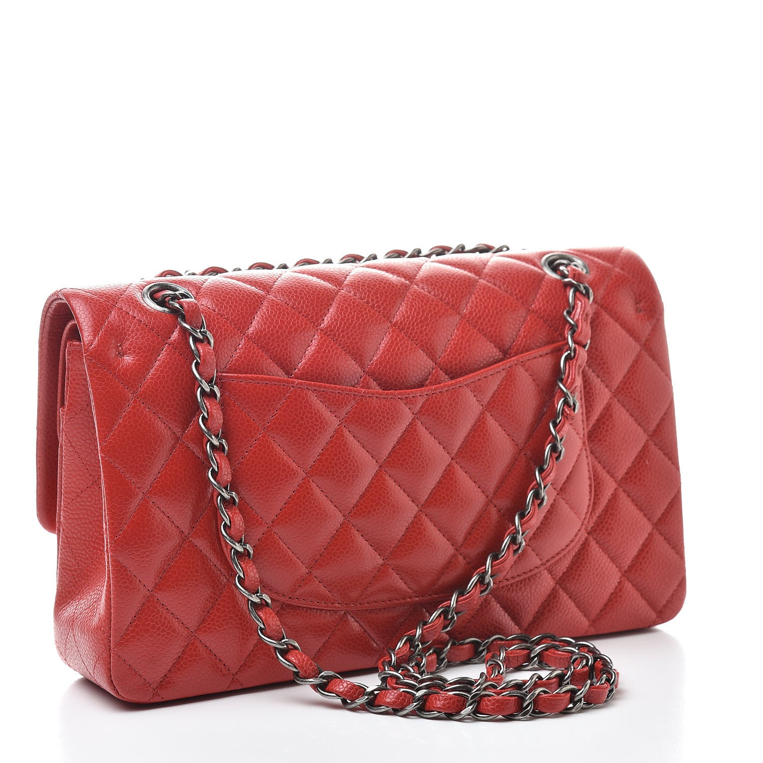Chanel Caviar Quilted Medium Double Flap Red 3 of 12