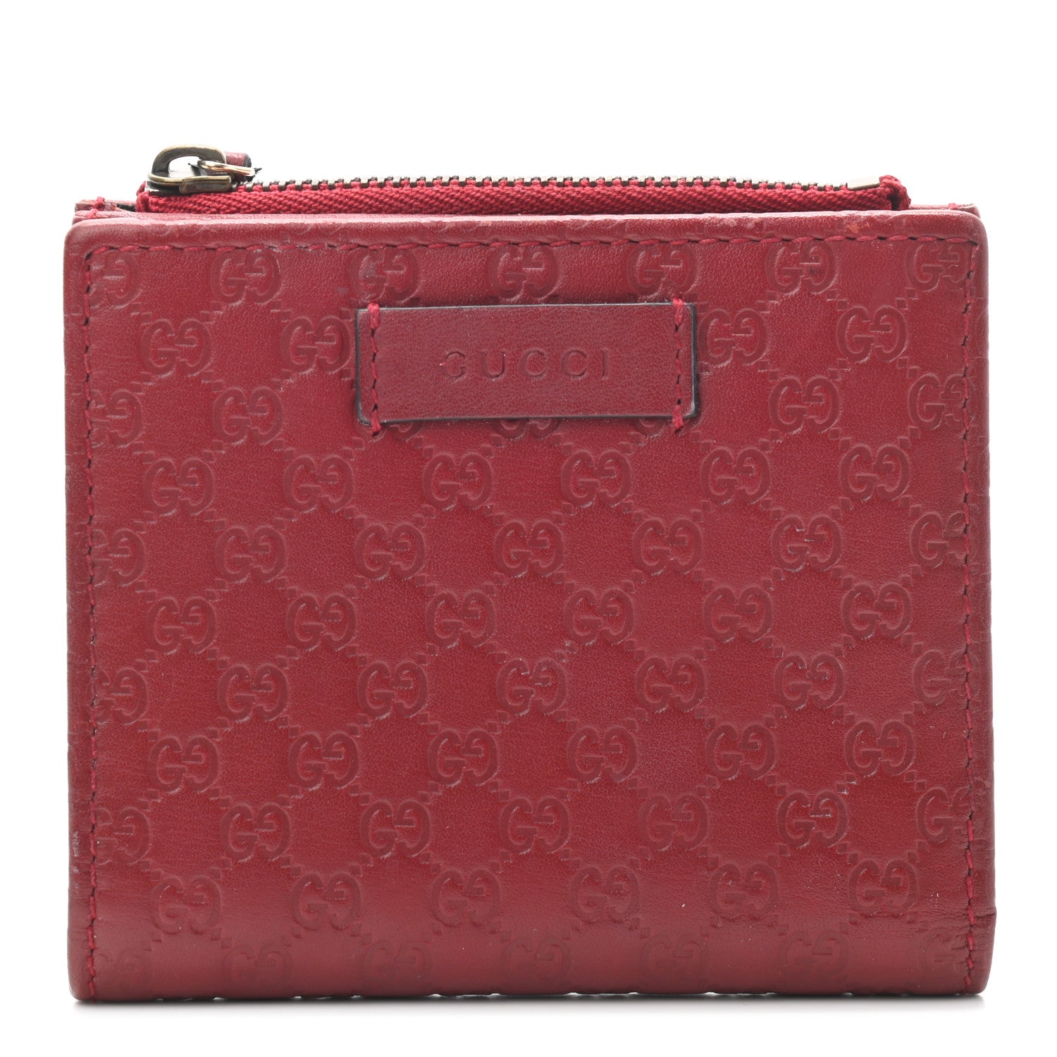 Gucci Microguccissima Bi-Fold Wallet Red 1 of 6