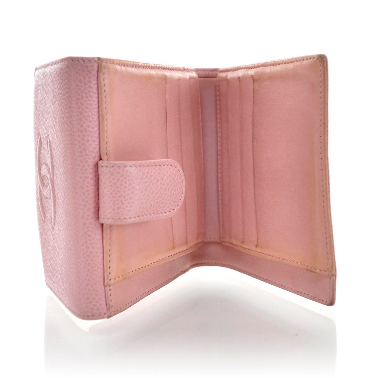 Caviar CC Flap Wallet Pink