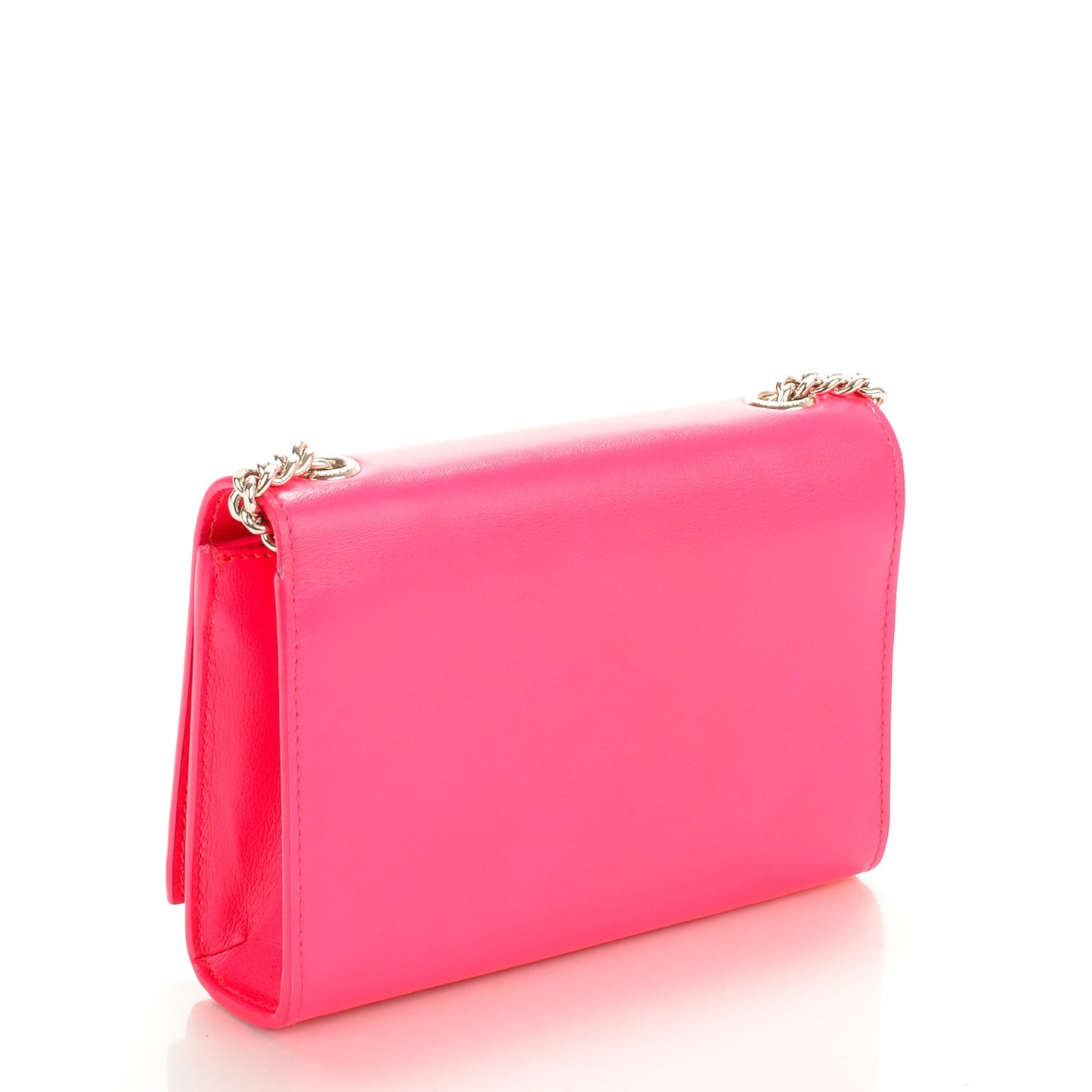 Calfskin Small Classic Monogram Satchel Neon Pink