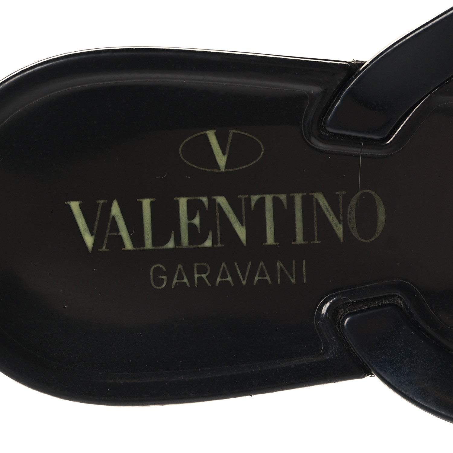 Valentino Garavani PVC Jelly Rockstud Bow Thong Sandals 38 Black 8 of 8