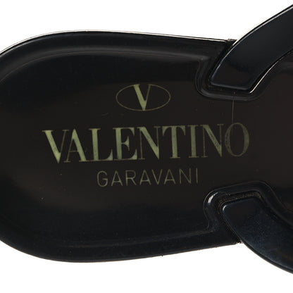Valentino Garavani PVC Jelly Rockstud Bow Thong Sandals 38 Black 8 of 8