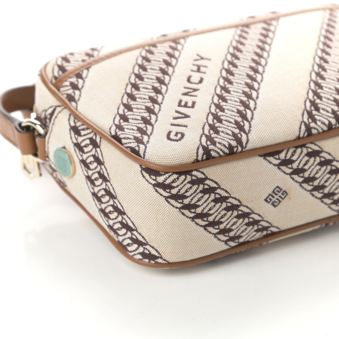 Canvas Jacquard Bond Camera Bag Beige