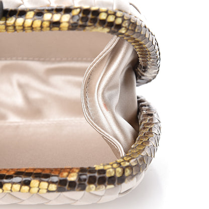 Bottega Veneta Satin Intreccio Impero Ayers Knot Clutch Ivory 8 of 10