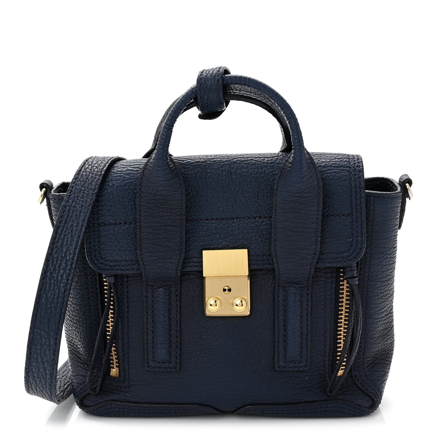 Textured Calfskin Mini Pashli Satchel Ink