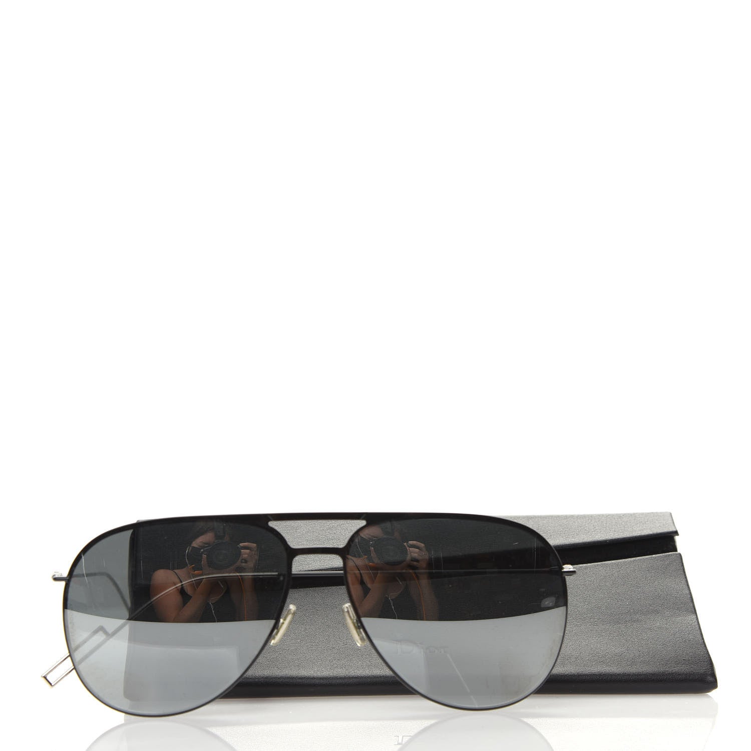 Christian Dior Homme Mens Aviator Sunglasses 0205S Black 7 of 7