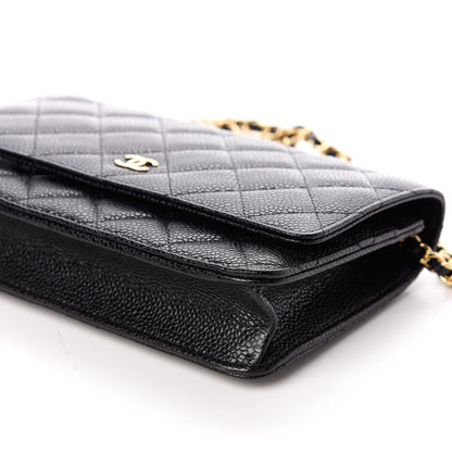 Chanel Caviar Quilted Wallet On Chain WOC Black 9 of 10