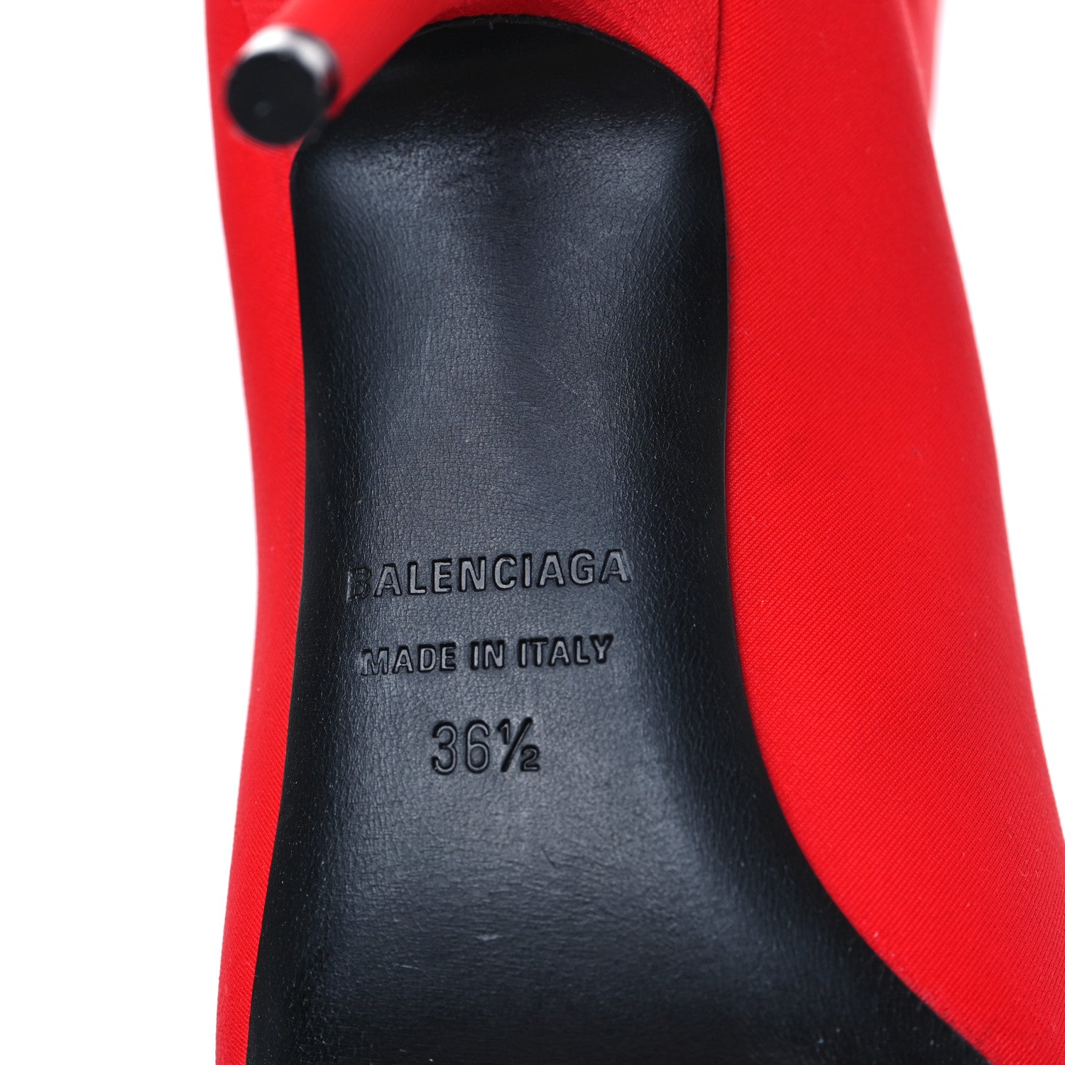 Balenciaga Matte Spandex Extreme Pointed Toe Knife 80mm Ankle Boots 36.5 Red 6 of 6