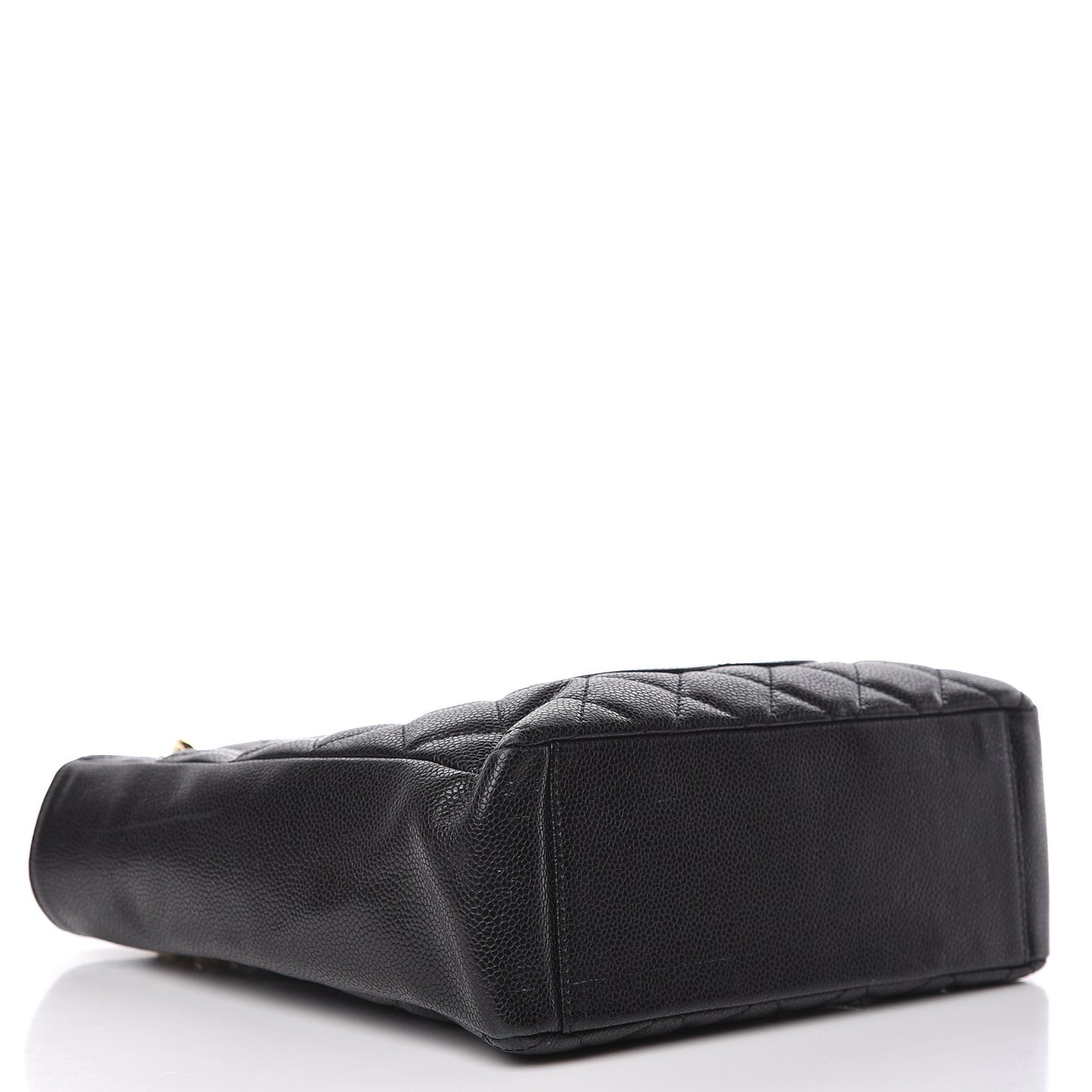 Caviar Quilted Petit Shopping Tote PST Black