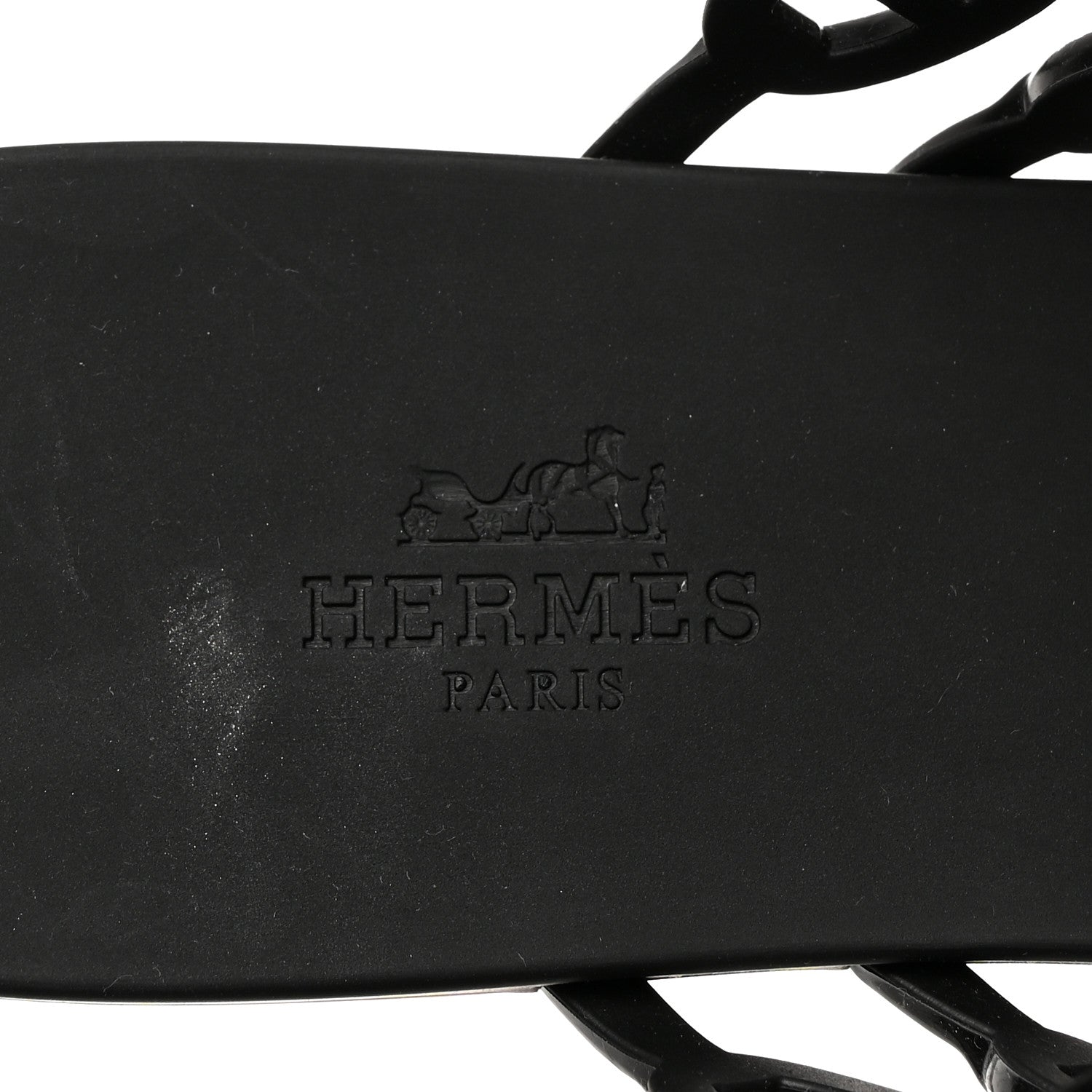 Hermes Rubber Chaine d'Ancre Island Sandals 40 Black 6 of 8