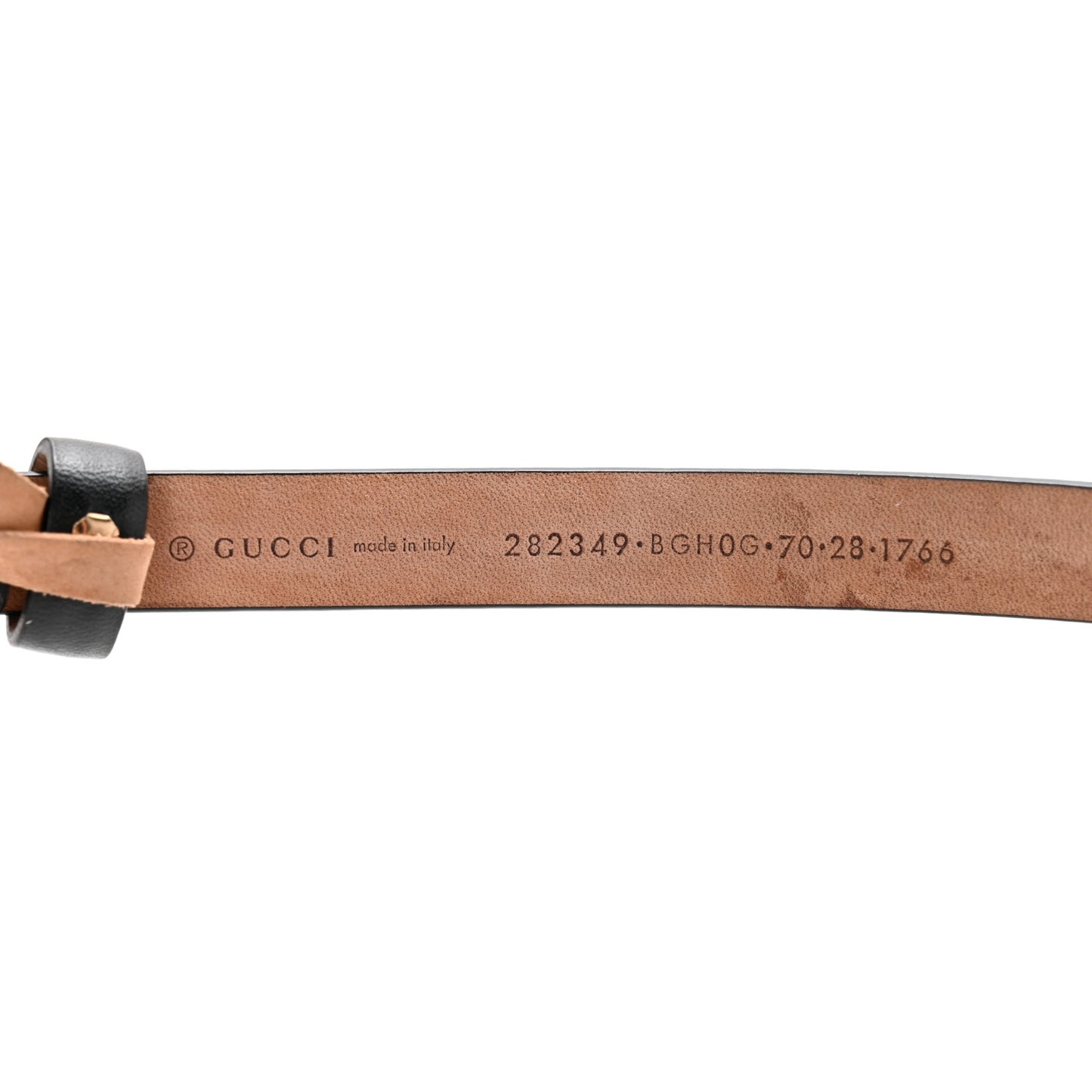 Calfskin Horsebit Skinny Belt 70 28 Black