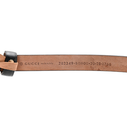 Gucci Calfskin Horsebit Skinny Belt 70 28 Black 5 of 7