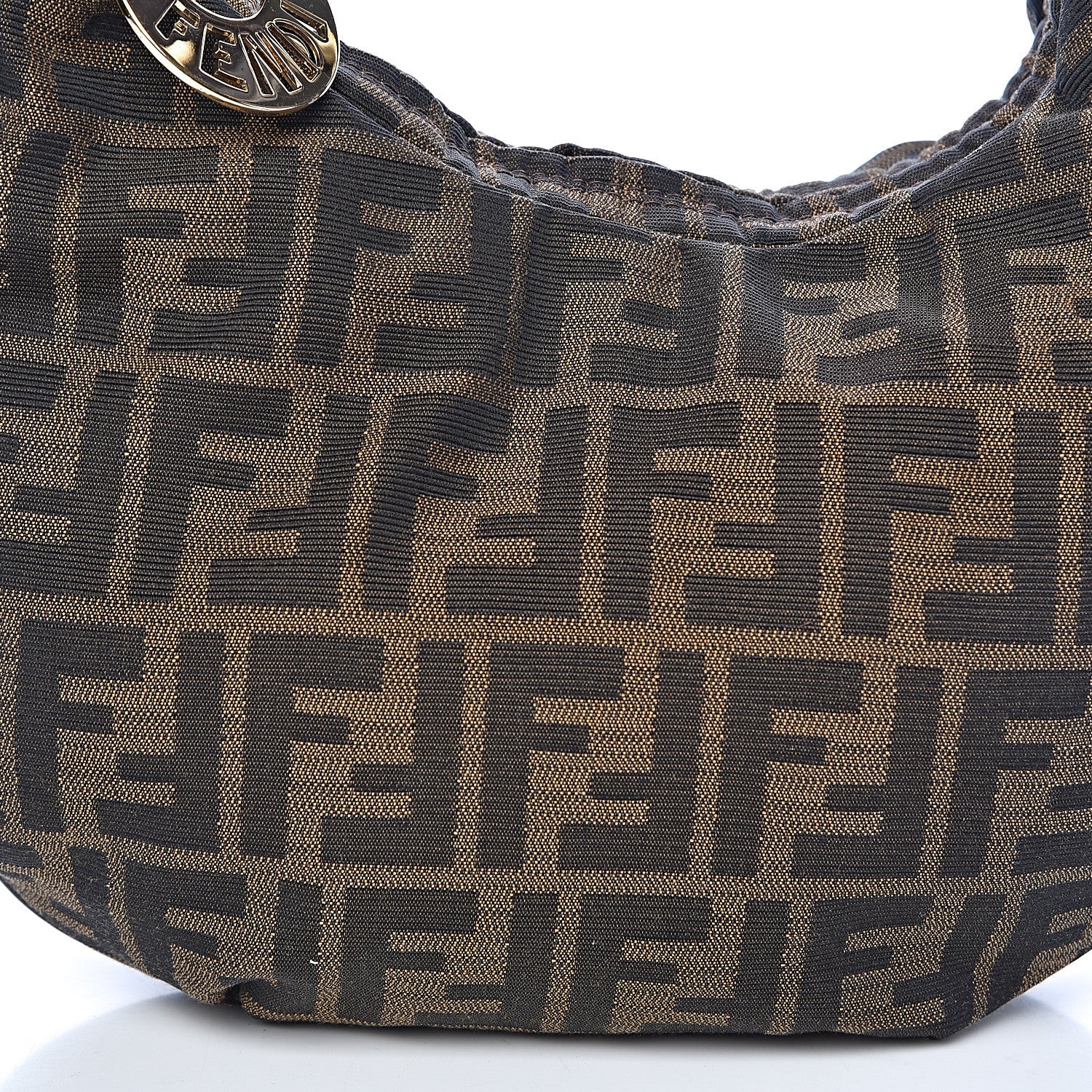 Fendi Zucca Cuoio Lucido Small Chef Hobo Tobacco Moro 7 of 11