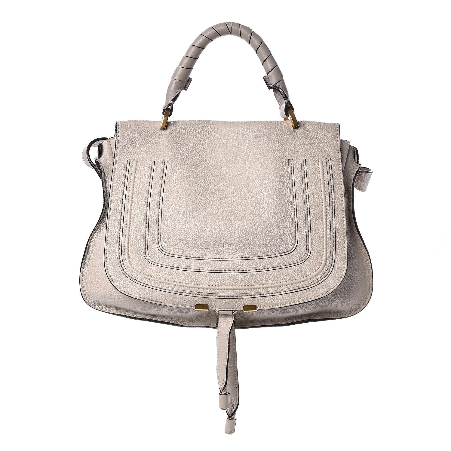 Chloe Calfskin Medium Marcie Top Handle Bag Dove 1 of 8