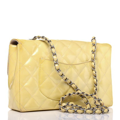 Chanel Patent Quilted Medium Single Flap Yellow 3 of 28