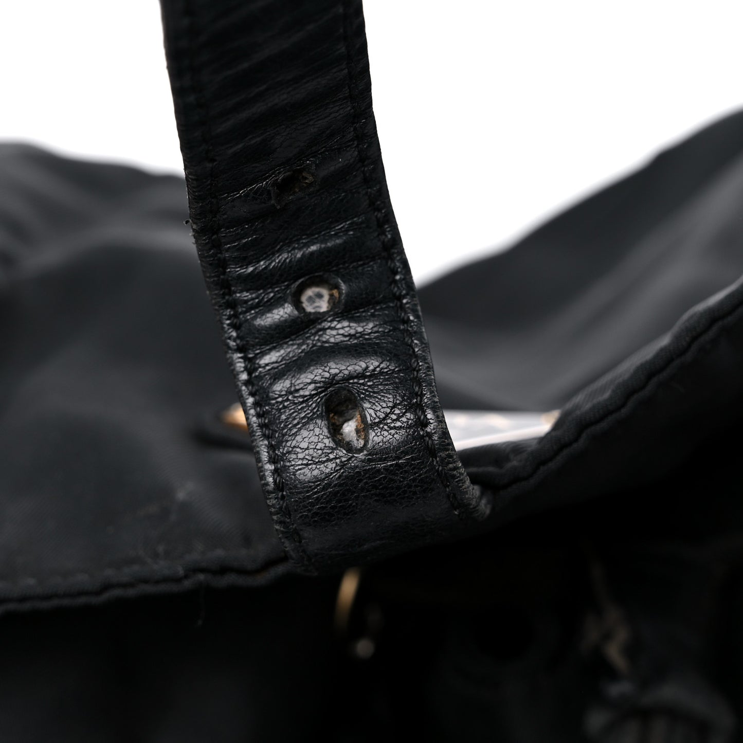 Tessuto Nylon Vela Chain Backpack Black