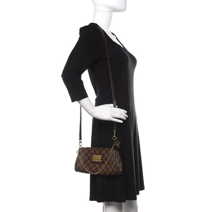 Louis Vuitton Damier Ebene Eva Clutch 2 of 11