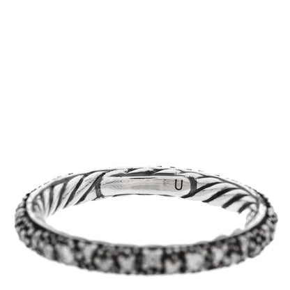 David Yurman Sterling Silver Diamond 3mm Midnight Melange Band Ring 54 6.75 5 of 5