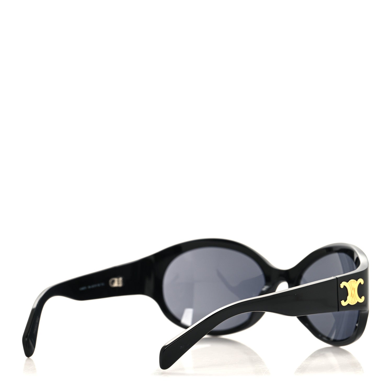 Celine Acetate Round Triomphe Sunglasses CL40271I Black 4 of 7