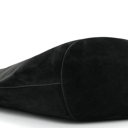 Khaite Suede Calfskin Medium Lotus Tote Black 9 of 10