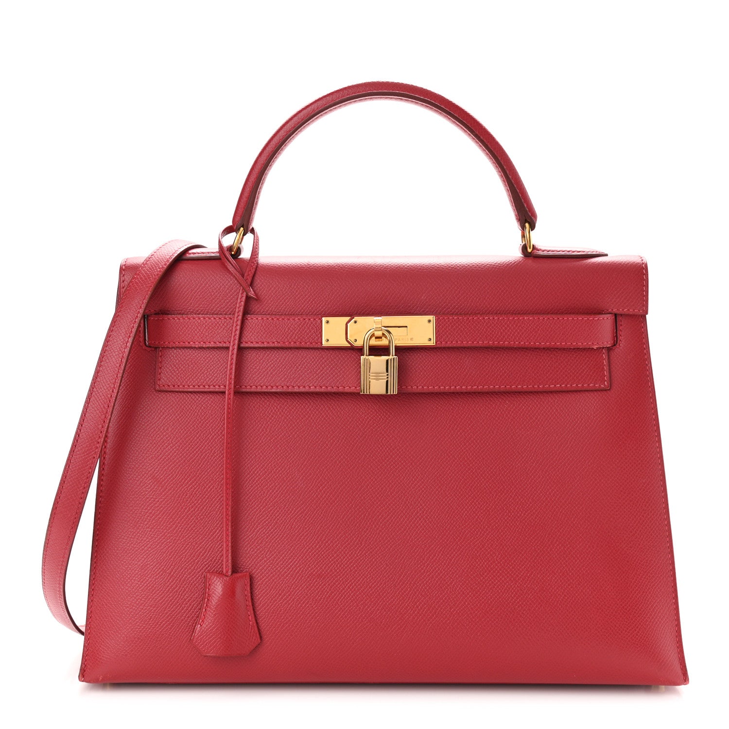 Hermes Epsom Kelly Sellier 32 Rouge Casaque 1 of 23