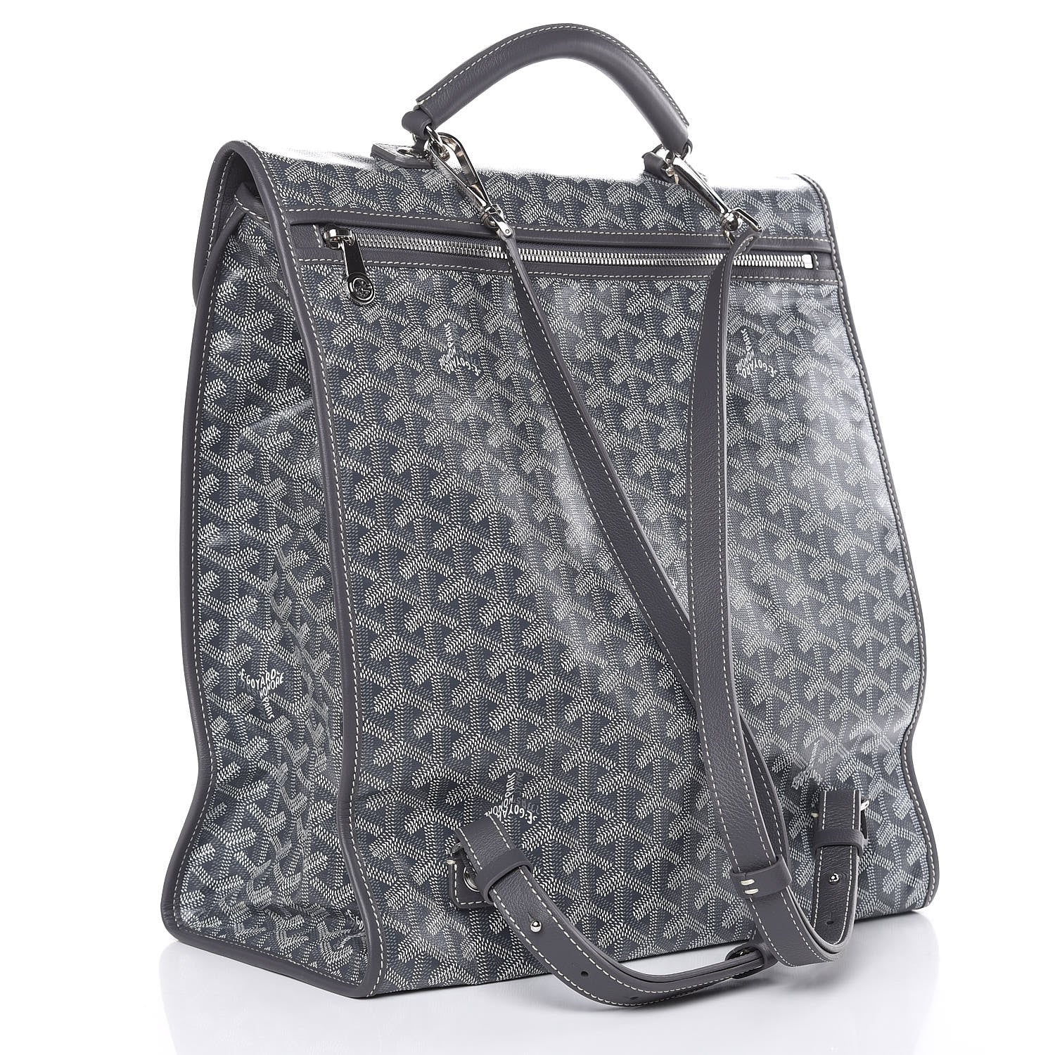 Goyard Goyardine Saint Leger Soft Briefcase Backpack Grey 3 of 8