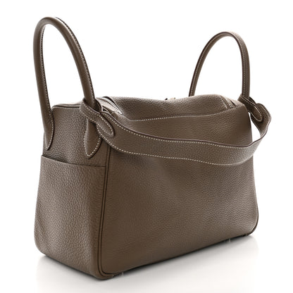 Hermes Taurillon Clemence Lindy 30 Etoupe 3 of 12