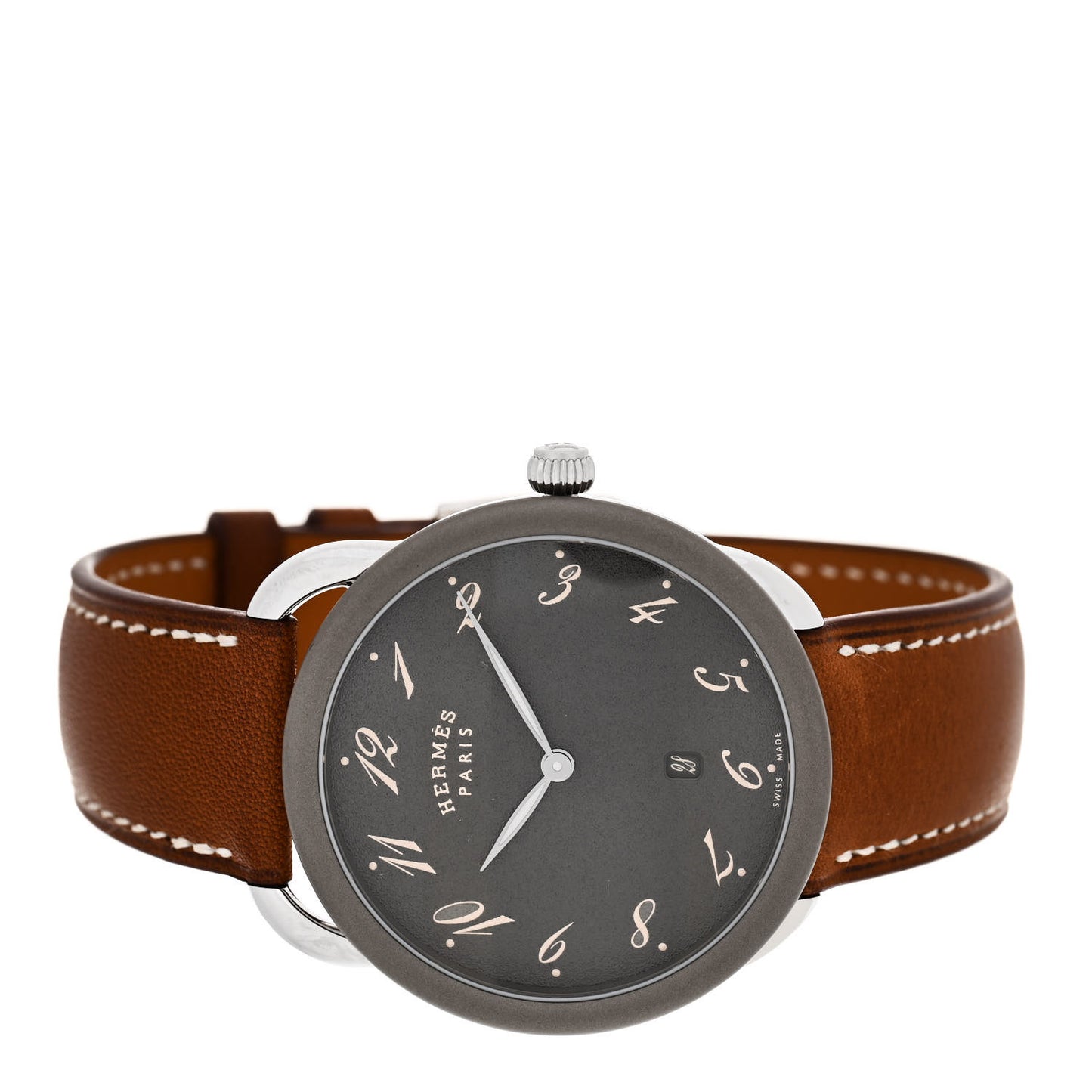 Stainless Steel Barenia 40mm Arceau Quartz Watch Fauve