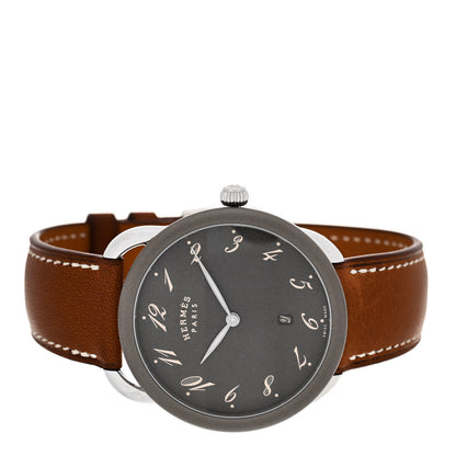 Hermes Stainless Steel Barenia 40mm Arceau Quartz Watch Fauve 2 of 5