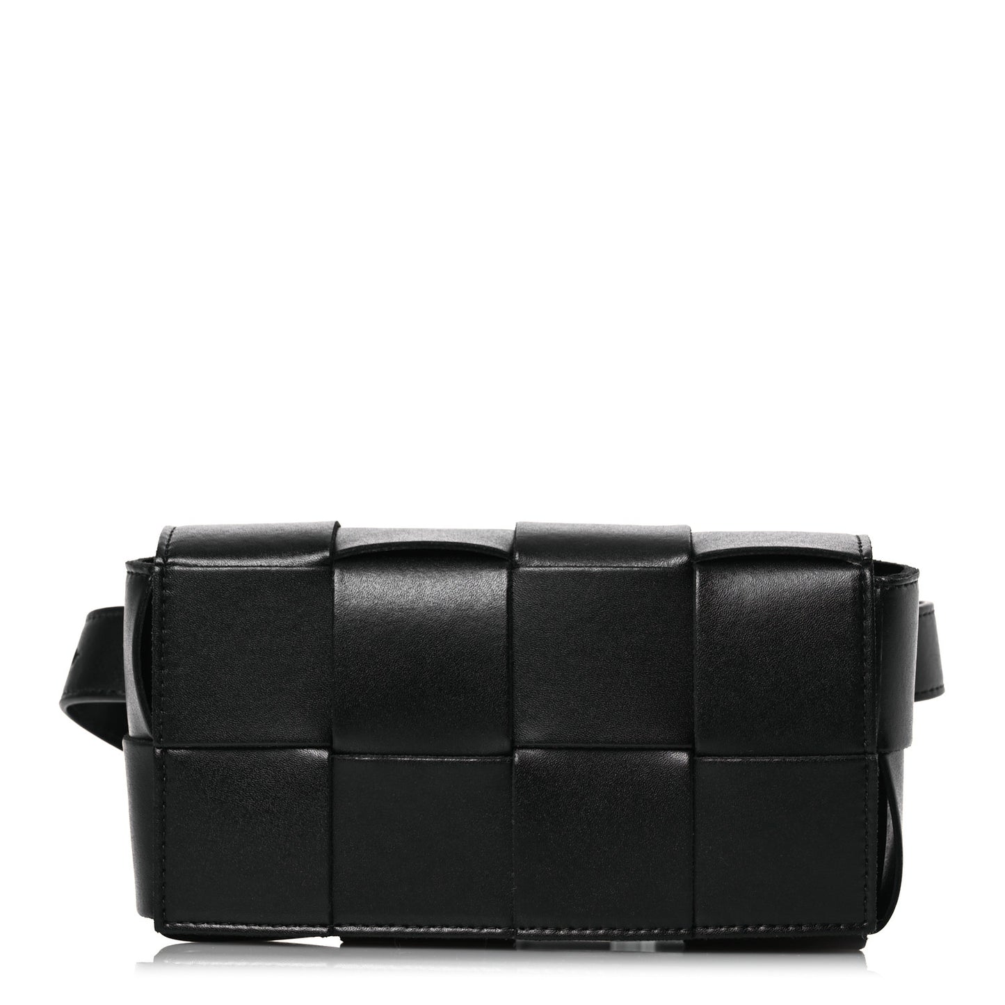 Nappa Maxi Intreccio The Belt Cassette Bag Black
