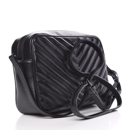 Saint Laurent Calfskin Matelasse Monogram Lou Camera Bag Black 3 of 9
