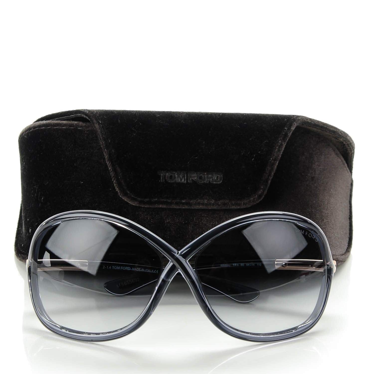 Tom Ford Acetate Whitney Crossover Sunglasses TF9 Dark Grey 3 of 6