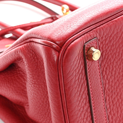Hermes Taurillon Clemence Birkin 30 Rouge Garance 9 of 12
