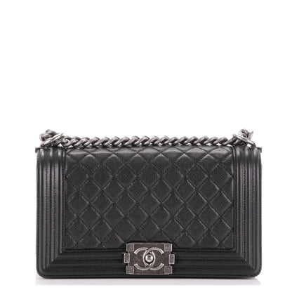 Chanel Caviar Quilted Medium Boy Flap Black 1 of 8