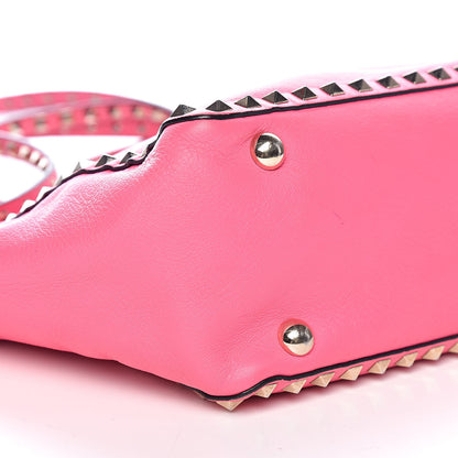 Valentino Garavani Vitello Small Rockstud Tote Fuxia Fluo 7 of 19