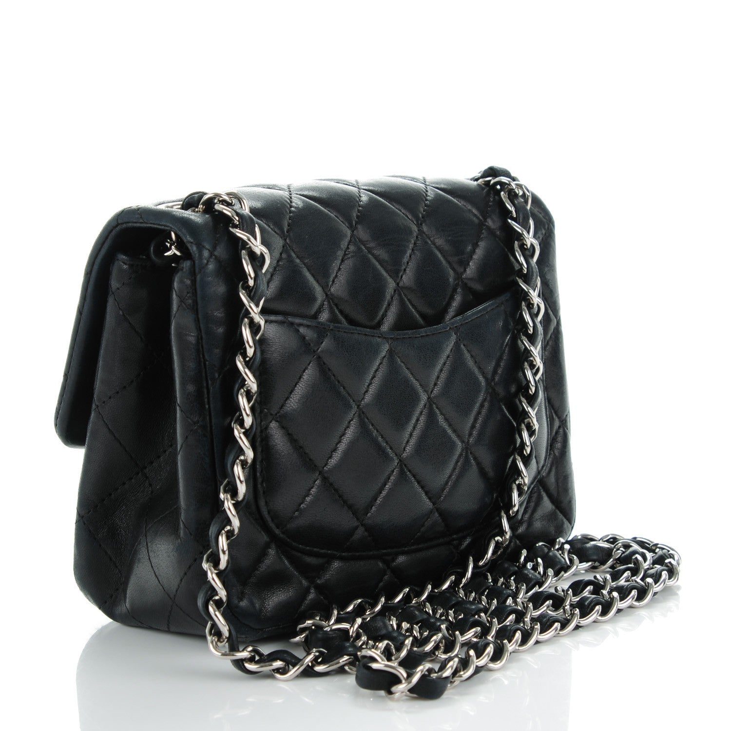 Chanel Lambskin Quilted Mini Square Flap Black 3 of 9