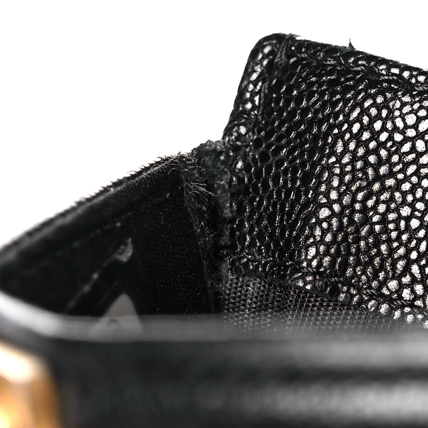 Caviar Quilted Boy Card Holder Black