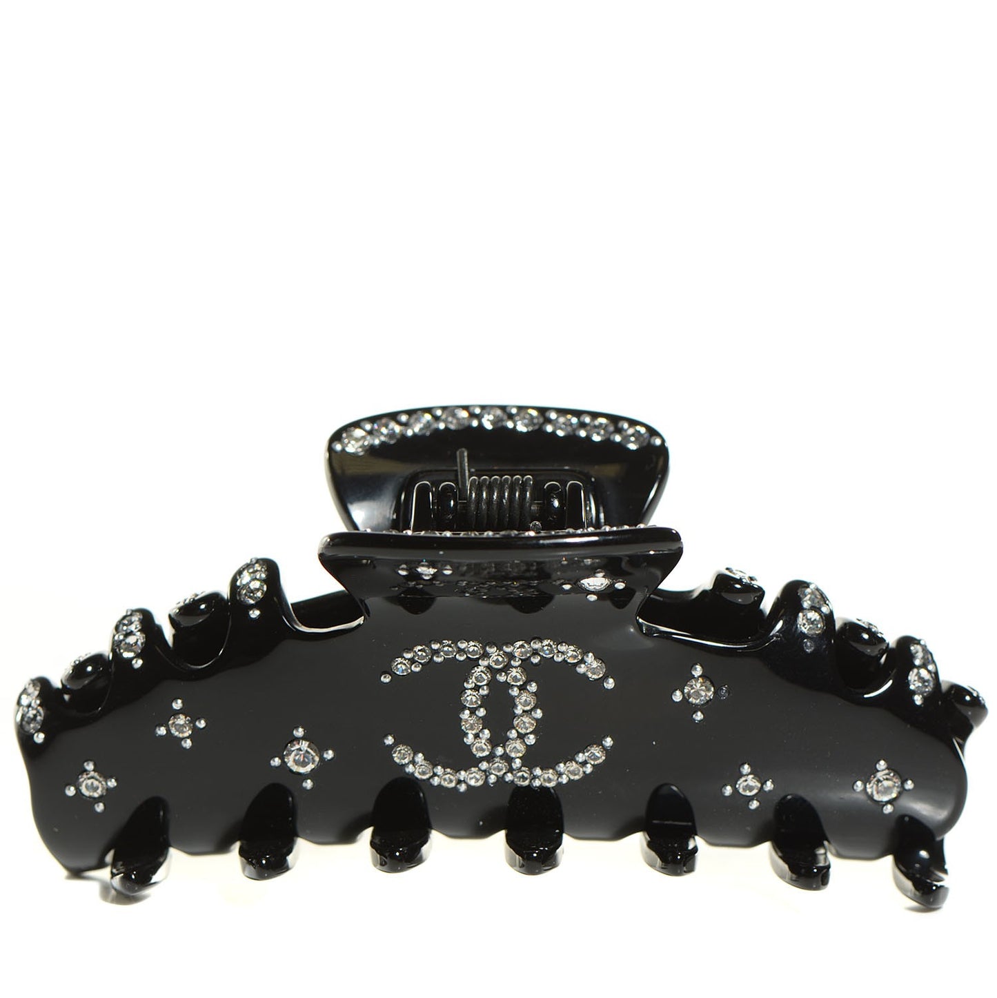 Crystal CC Hair Clip Black